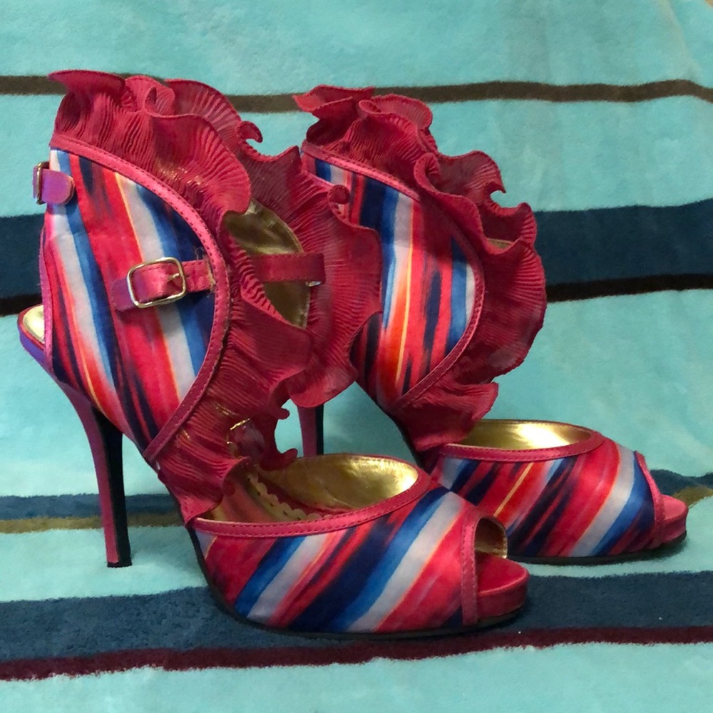 Wild Rose Fuchsia Multi Colored 3 1/2 inch heels